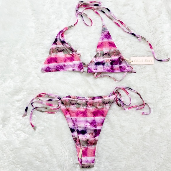 Chloe Rose Other - Chloe Rose Dream On String Bikini Set Tie Dye